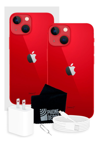 Apple iPhone 13 256 Gb Rojo Con Caja Original + Protector (Reacondicionado)