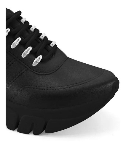 Imagem 2 de 4 de Tênis Feminino Ramarim Dad Sneaker Chunky 2180203 Preto