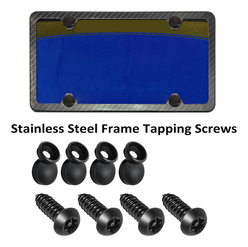 Kit De Tornillos Antirrobo Para Placas De Matrícula De Acero