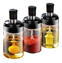 Comprar  Set X5 Condimenteros Especieros De Vidrio Con Cucharita
