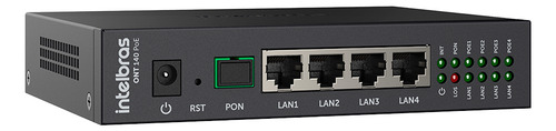 Modem Optico Pon Lan 4p Ont 140 Poe Intelbras Cor Preto