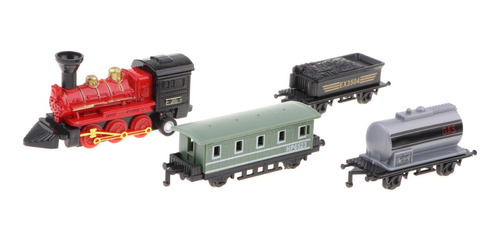 Juego De Tren De Vapor Mini, 4 Unidades, 1 Motor De Locomoto