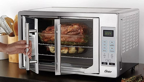 Oster Horno Eléctrico Digital French Door De Convección Color Gris
