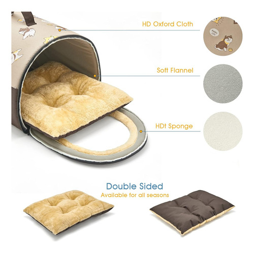 Jiupety 2 En 1 Casa Para Gatos Y Perros Pequeños Portatil