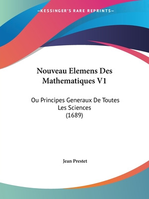 Libro Nouveau Elemens Des Mathematiques V1: Ou Principes ...
