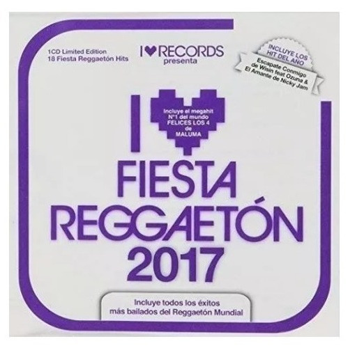 I Love Fiesta Reggaeton 2017 Cd Son