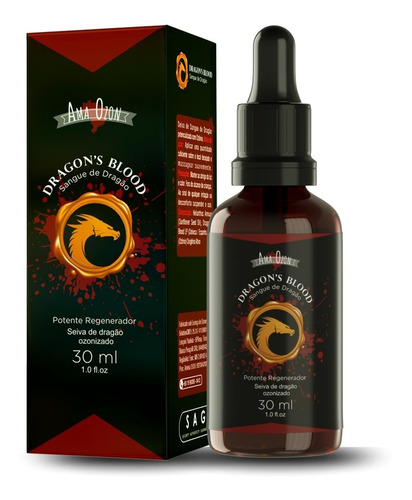  Seiva Sangue De Dragão Ozonizado Cuidados Para Rosto 30ml