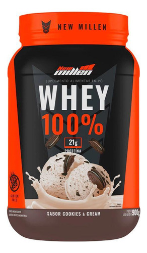 Whey 100% Concentrado New Millen Pote 900g -