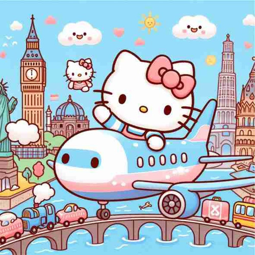 Sticker Calcomania Hello Kitty 10cm X 10cm Laminado P1-g1