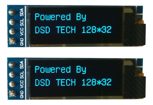 Dsd Tech 2 Pcs Iic Oled Display 0.91 Pulgadas Para Arduino A