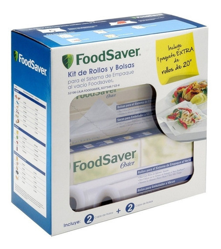 Kit De 44 Bolsas Y 6 Rollos Oster Foodsaver