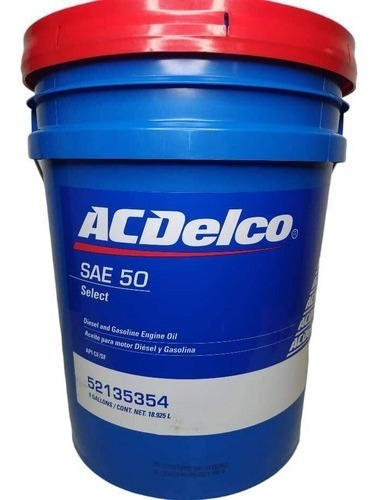 Aceite Mineral Acdelco Motores Diesel  Sae 50 Cf/sf 