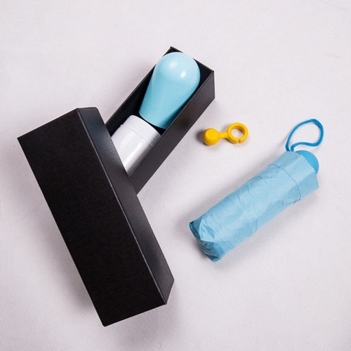 Imagen 7 de 8 de Sombrilla Con Estuche En Forma De Cápsula + Caja Regalo + Ga