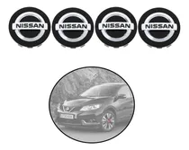 Comprar Kit De 4 Centros De Rin Nissan Tiida  2007-2018 Negro 54 Mm