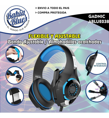 Auricular Gamer Gadnic A500 Ps4 Xbox Microfono Gaming Cuota