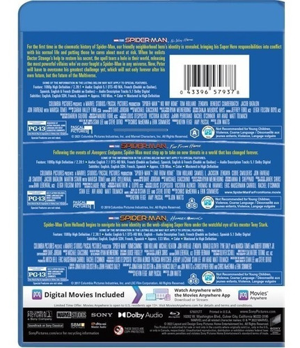 Spider-man Regreso Lejos Sin Camino A Casa Coleccion Bluray