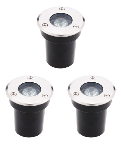 Spot Led 1w Embutir Piso Exterior Jardin Calido X3 P