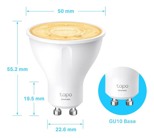 Set 3 Amp Tapo Smart Wifi Gu10 Luz Calida 350lm Alex Google