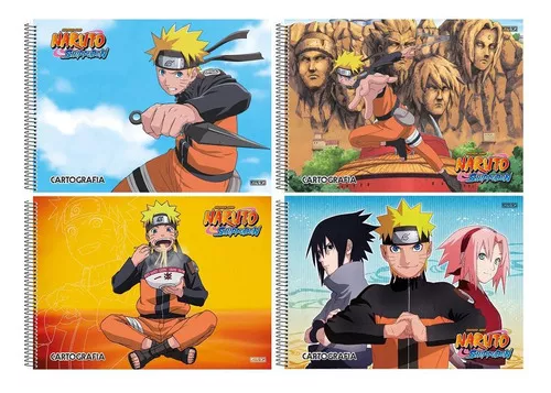 Kit 2 Cadernos Naruto Shippuden Brochurão + Caderno