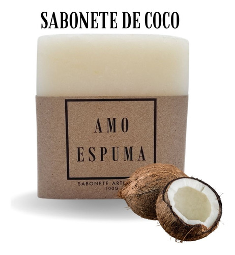 Sabonete De Coco Artesanal Limpeza Profunda Natural 
