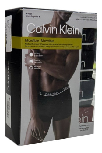 Boxers Calvin Klein 4 Pack Cortos Microfibra Trunk Original