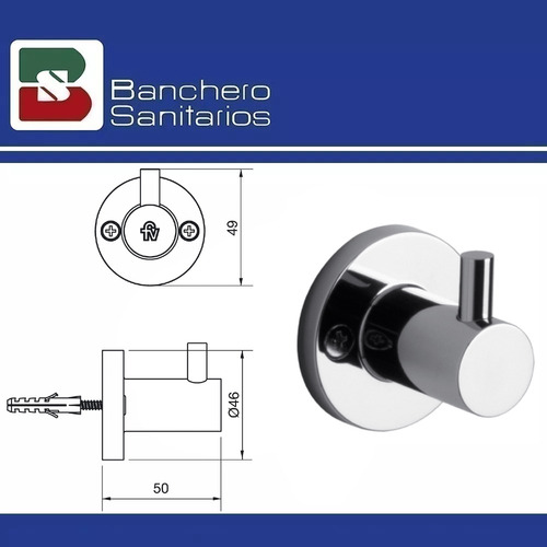 Imagen 4 de 5 de Combo Accesorios Fv Arizona Portarrollo Y Percha