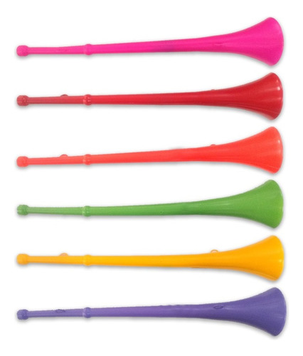 Corneton Vuvuzela Lisa Con Silbato X 1 - Varios Colores