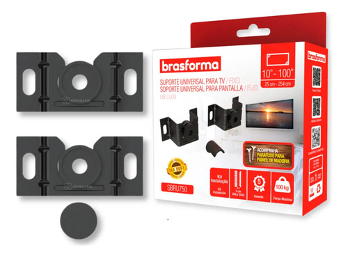 Suporte Fixo Universal Para TV 10 A 100 Brasforma SBRU750