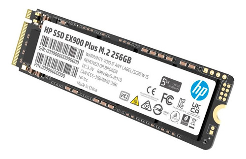 Disco Ssd Hp Ex900 Plus, M.2 2280, 256gb, Pcie 3.0 X4