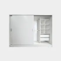 Comprar Placard 2 Puertas Corredizas 240x56x180 Cm 8 Cubos Aluminio