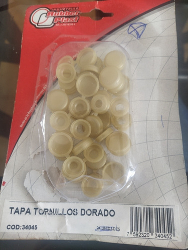 Imagen 3 de 3 de Tapa Cubre Tornillos Color Marrón Y Dorado