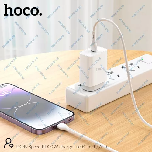 HOCO Cargador De Pared USB-C Compatible con iPhone 11 Carga Rápida