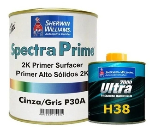 Kit Primer Pu Spectra Prime Hs 2k Branco 900+h38 225ml Lazzu