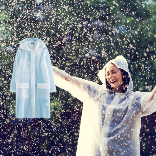 Imagem 5 de 8 de Capa De Chuva Capuz Reforçada Obra Transparente Xg Main