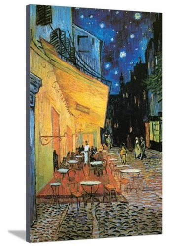 Cuadro Canvas Van Gogh Terraza De Café Con Bastidor Material