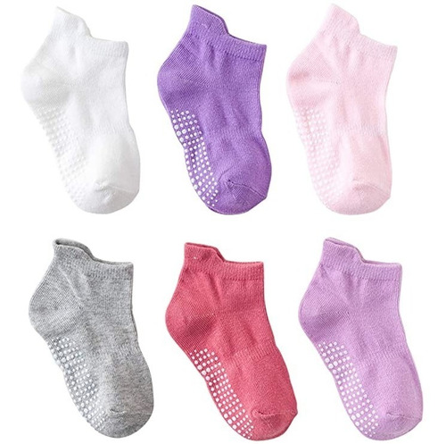 HYCLES 12-36 meses calcetines antideslizantes para niños y niñas 12 pares de calcetines para bebés de 1-3 años o 3-5 años de edad 