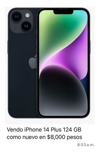 iPhone 14 Plus 124 Mg Como Nuevo (Usado)