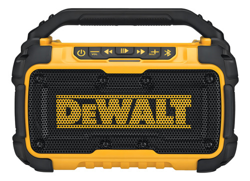 Alto-falante DeWalt MAX DCR010 DCR010 portátil com bluetooth preto e amarelo