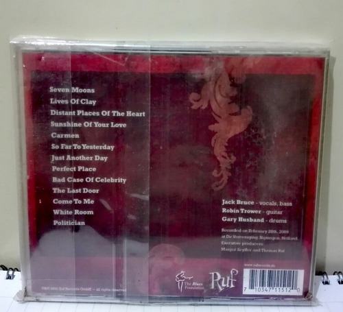 Jack Bruce Robin Trower - Seven Moons Live Cd 2009