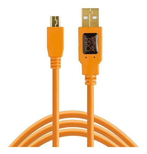  Tether Tools CU5451 USB Tipo A a mini-B de 5 pines Color Naranja