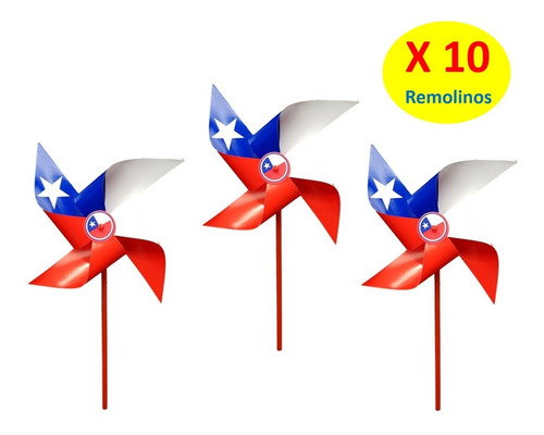 Remolino Bandera De Chile Decoracion Fiestas Patrias