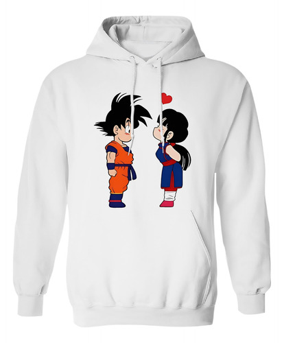 Sudadera Con Gorro Goku Y Milk Dragón Ball Amor Enamorados