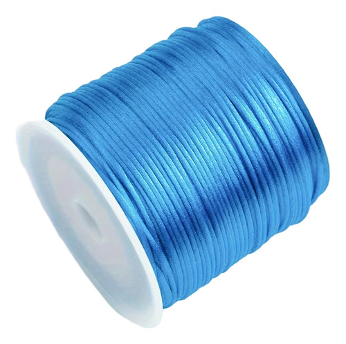 Cordón De Seda 3mm Cola De Rata Bisutería Todos Los Colores Azul