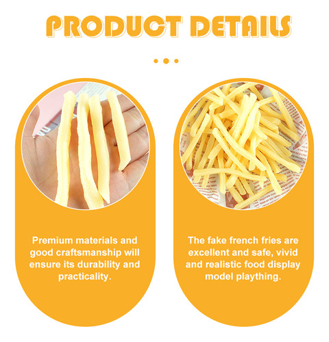 Simulação Realista De 20 Unidades De Batatas Fritas Falsas