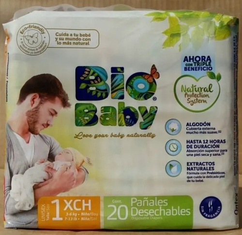 Pañales Desechables Bio Baby Unisex 1 Xch