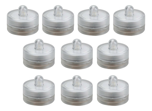 10 Piezas Sumergibles Led Té Luz Velas Sin Luz Amarilla