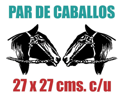 Sticker Caballos 27x27 Cms