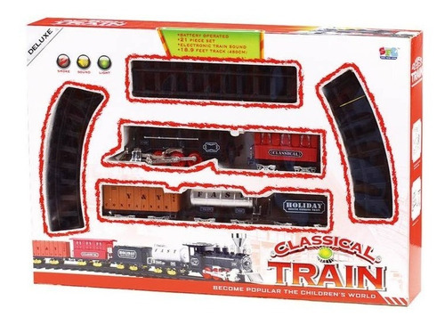 Shun Feng Long Tren Luz Sonido Trensito Juguete Niño 21pieza