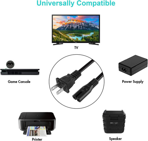 Ac Power Cord Compatible Xbox One S, Xbox One X, Xbox Series