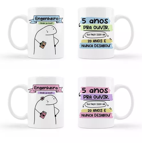 CANECA PERSONALIZADA - Flork - Engenheiro - Dedicarte Artesanato